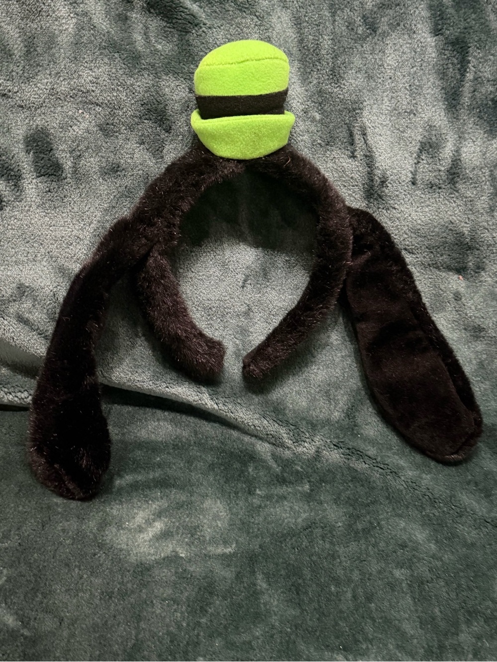 Kids Plush Headband with Bright Green Accent